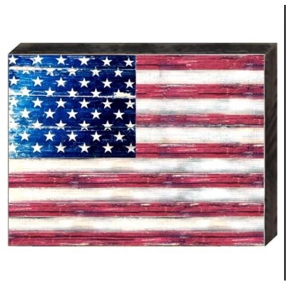 Designocracy 85099-08 American Flag Art on Board Wall Decor