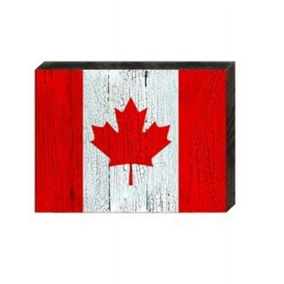 Designocracy 85099-CA-08 Flag of Canada Rustic Wooden Board Wall Decor