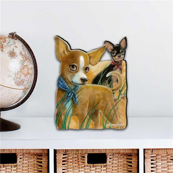 Designocracy 8511021M 12 x 9 in. The Couple Dogs Holiday Outdoor Decor Large Ornaments