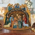 thumbnail image 1 of Orthodox Nativity Scene with Angels Decorative Village Eco Wood Set by G. Debrekht Nativity Holiday Decor - 852762, 1 of 9