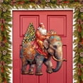 thumbnail image 1 of Designocracy 8611043-2H 24 x 18 in. Santa on Elephant Holiday Christmas Door Decor, 1 of 11