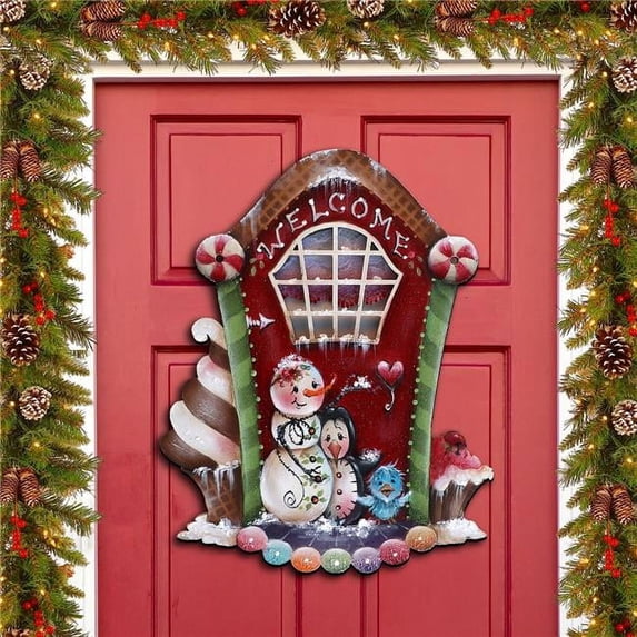 Designocracy 8611079H-MP 24 x 18 in. A Season of Sweet Christmas Holiday Christmas Door Decor