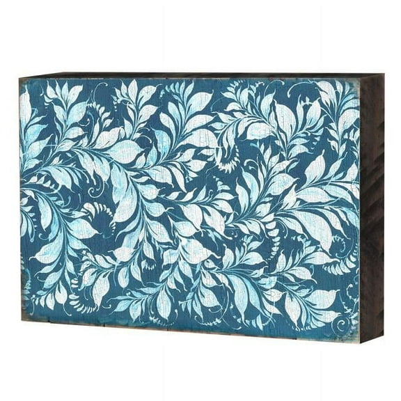 Designocracy 95005-18 Patterned Rustic Wooden Block Design Graphic Art