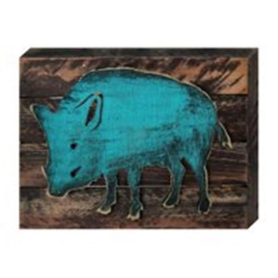 Designocracy 98213-08 Wild Boar Art on Board Wall Decor