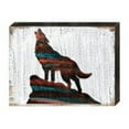 thumbnail image 1 of Designocracy 982271-12 Wolf on the Stone Vintage Wildlife Art on Board Wall Decor, 1 of 1
