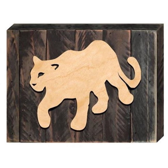 Designocracy 98235-08 Mountain Lion Art on Board Wall Decor