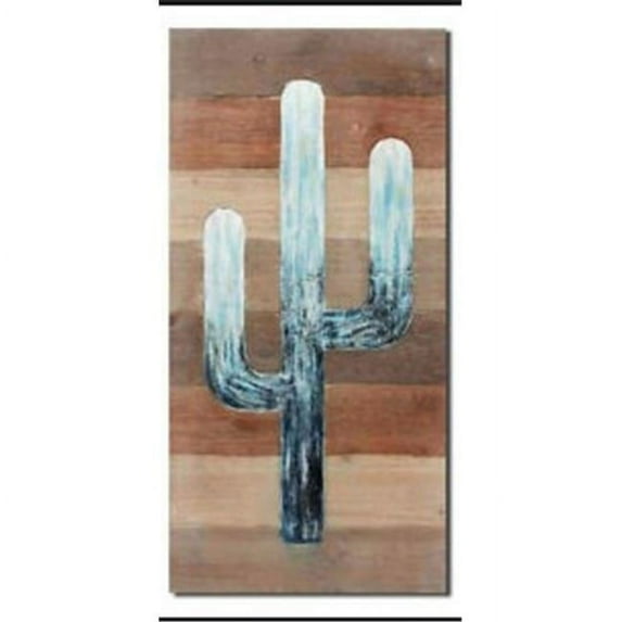 Designocracy 98416-12 Cactus Art on Board Wall Decor