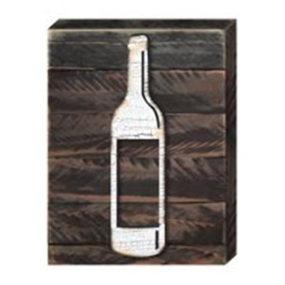 Designocracy 98440-08 Wine Bottle Art on Board Wall Decor