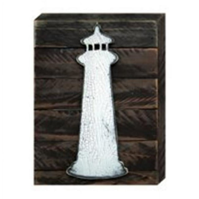 Designocracy 98526-08 Lighthouse Vintage Nautical Art on Board Wall Decor