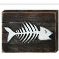 thumbnail image 1 of Designocracy 98528-08 Vintage Fish Skeleton Art on Board Wall Decor, 1 of 1