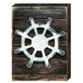 thumbnail image 1 of Designocracy 98536-18 Captain Wheel Art on Board Wall Decor, 1 of 1