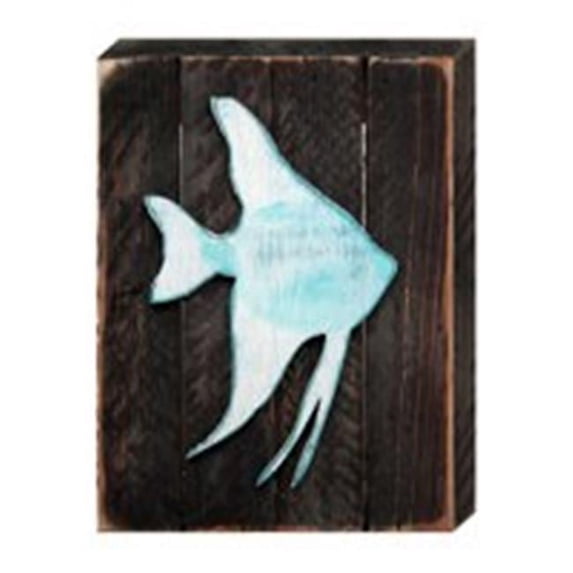 Designocracy 98537-08 Tropical Fish Art on Board Wall Decor