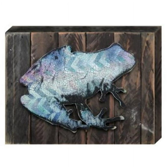 Designocracy 98541-08 Tree Frog Art on Board Wall Decor