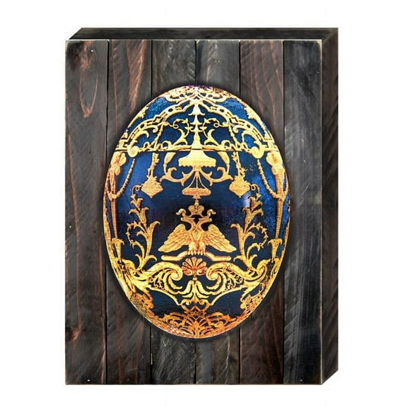 Designocracy 98720-12 Faberge Egg Art on Board Wall Decor