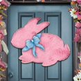 thumbnail image 1 of Designocracy 987211H 24 x 18 in. Pink Bunny Rabbit Easter Door Decor, 1 of 3