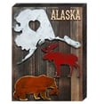 thumbnail image 1 of Designocracy 98762-12 I Love Alaska & Animals Art on Board Wall Decor, 1 of 1