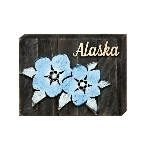 Designocracy 98763-18 Alaska State Flower Art on Board Wall Decor