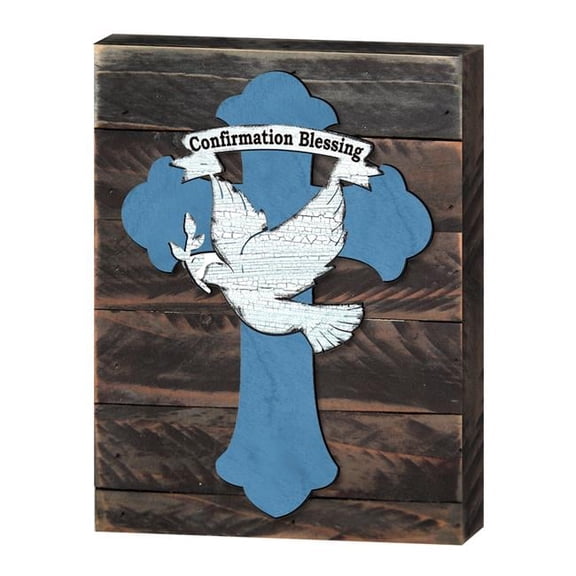 Designocracy 98780-08 Conformation Blessing Cross Wooden Board Wall Decor