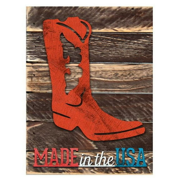 Designocracy 98914-12 Americana Made in the USA Quote Vintage Art on Board Wall Decor