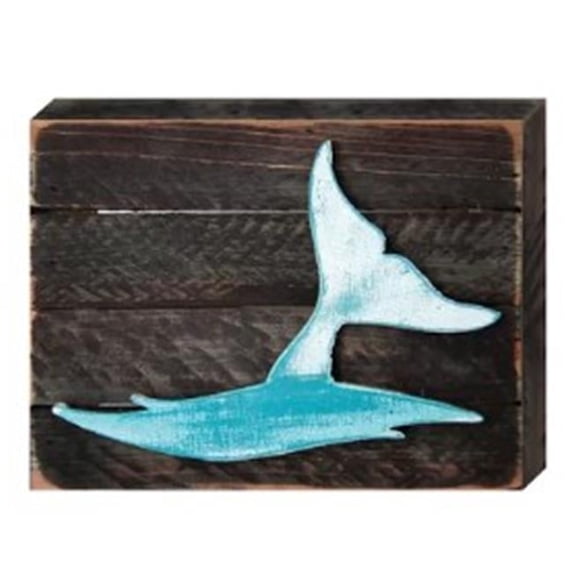 Designocracy G98516S2-18 Whales in Frame Rustic Wooden Art