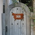 thumbnail image 1 of Designocracy MA98140-18 18 in. Cow Wooden Custom House Number Sign Decor, 1 of 6