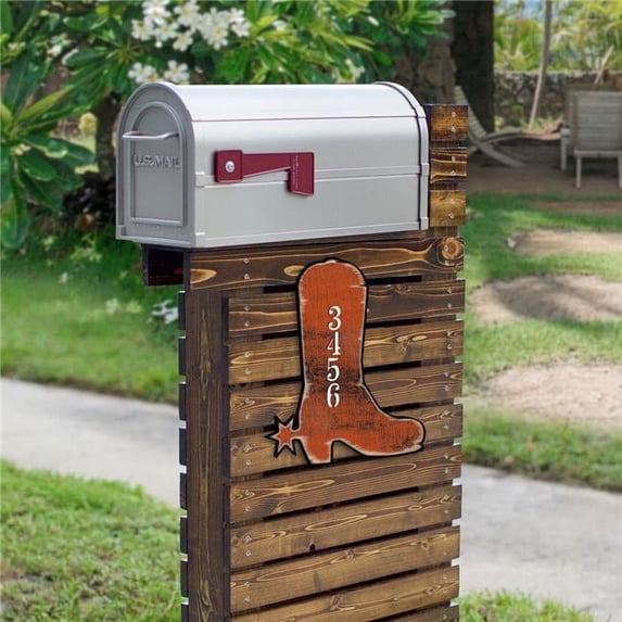 Cowboy Boots Wooden House Number Sign by G. DeBrekht | Love Family Kids Decor - MA989142