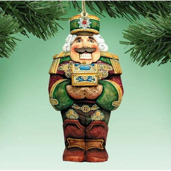 Designocracy Nutcracker Wooden Ornament Set of 2