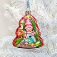 thumbnail image 1 of Designocracy Spring Blossom Gnome Dwarf Mercury Glass Ornament by D. Gelsinger, 1 of 6