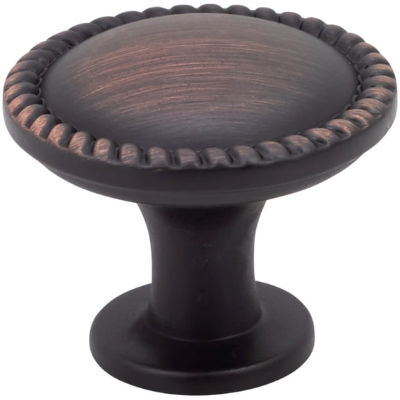 Designperfect DPA-R11KORB Classic 1-1/4" Rope Edge Mushroom Cabinet Knob / Drawer Knob -
