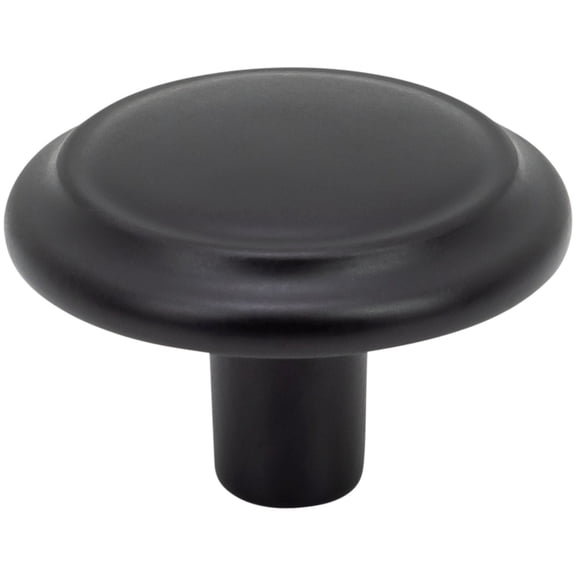 Designperfect DPA-R92KBLK Classic 1-1/4" Ringed Mushroom Round Cabinet Knob / Drawer Knob
