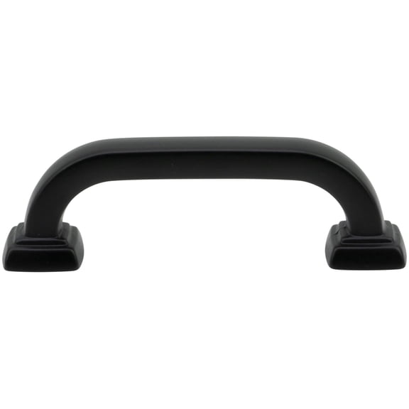 Designperfect DPA10S32BLK Vintage Pack Of (10) 3" Center To Center Bold Block Arch Curved