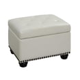 thumbnail image 1 of Designs 4 Comfort 5th Avenue Storage Ottoman -Ivory Faux Leather, 1 of 1