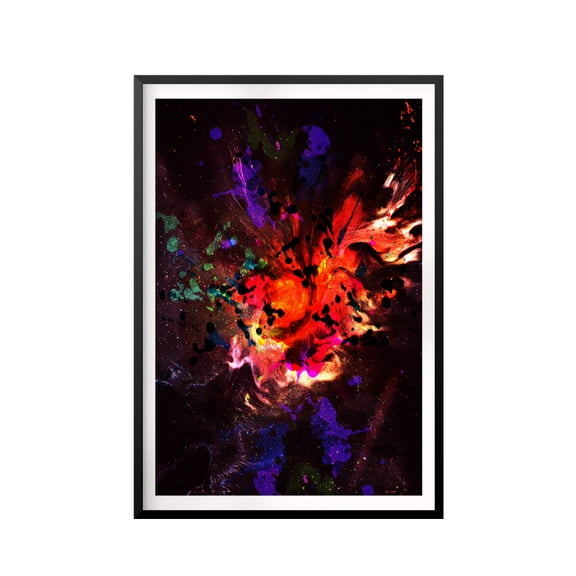 Designs ByLITA Abstract Flame 5 x 7 UNFRAMED Print Abstract Flame Wall Art