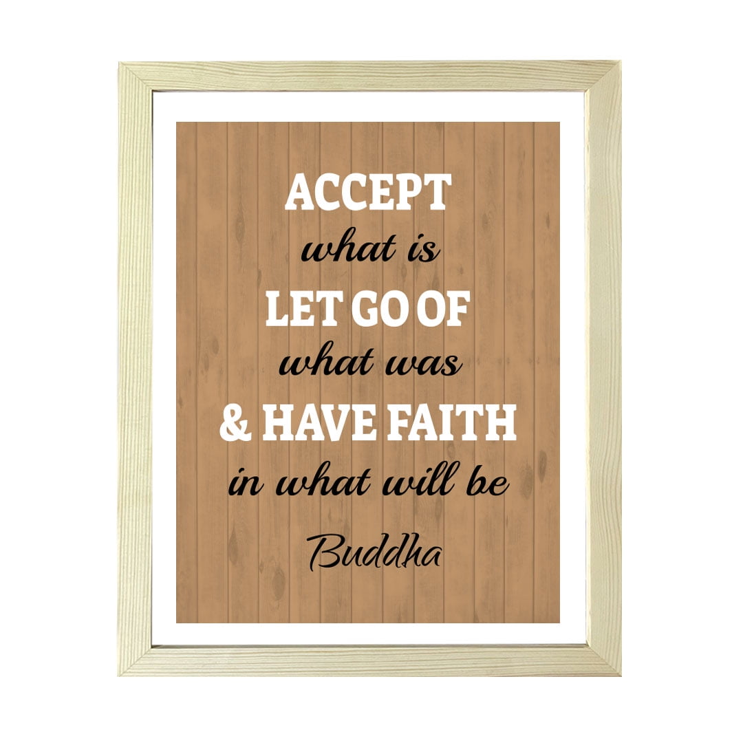 "Accept What Is" Inspirational Wall Decal - Matte Vinyl, 22x9 Inches, Removable Quote