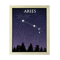 Designs ByLITA Taurus Zodiac Sign Night Sky, 8 x 10 White Wall Print ...