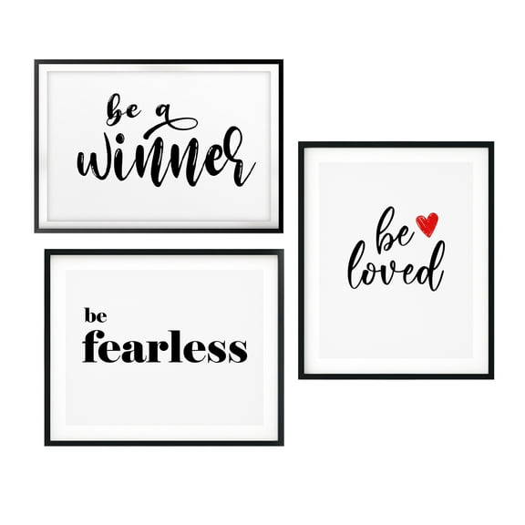 Designs ByLITA Be Amazing Series 11 x 14" Wall Art UNFRAMED Print (3 Pack)
