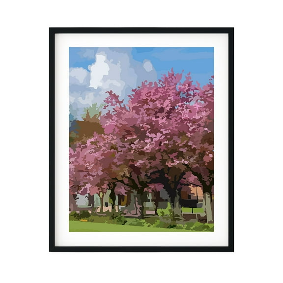 Designs ByLITA Blooming Cheery Blossom, 5 x 7 Wall Print Inspirational (Unframed) | Beautiful Flowers | Stylish Modern Decoration For The Home and Office