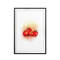 Designs ByLITA Cherry Tomatoes Watercolor 5 x 7 UNFRAMED Print Fruit Wall Art