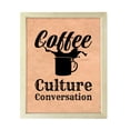 thumbnail image 1 of Designs ByLITA Coffee, Culture, Conversation, 11 x 14 Wooden Wall Print Inspirational (Framed) | Sarcastic Home Decor, 1 of 3