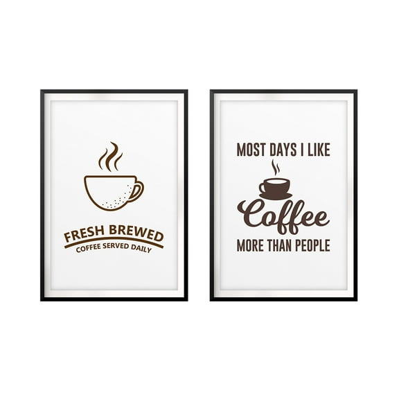 Designs ByLITA Coffee Drinkers 11 x 14" Wall Art UNFRAMED Print (2 Pack)