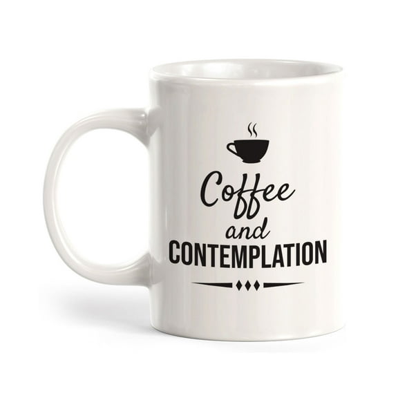 Designs ByLITA Coffee and Contemplation Office Workspace Home Family 11oz Plastic Coffee Mug