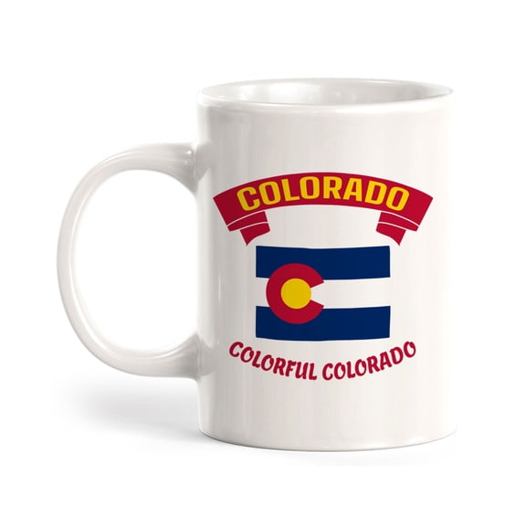 Designs ByLITA Colorado: Colorful Colorado 11oz Plastic Coffee Mug Elegance