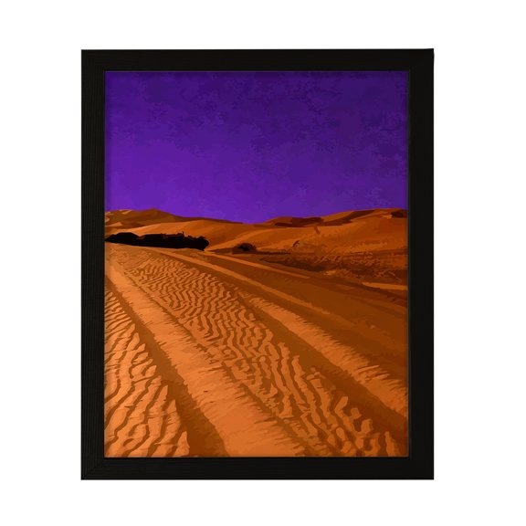 Designs ByLITA Deep Violet Desert Night, 5 x 7 Wall Print (Unframed) | Old Masterpieces | Stylish Modern Decoration For The Home and Office