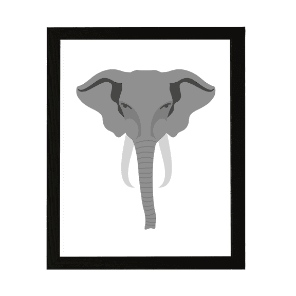 Designs ByLITA Elephant, 5 x 7 Wall Print Animals (Unframed) | Family Presents | Bedroom | Stylish Kindergarten Decor