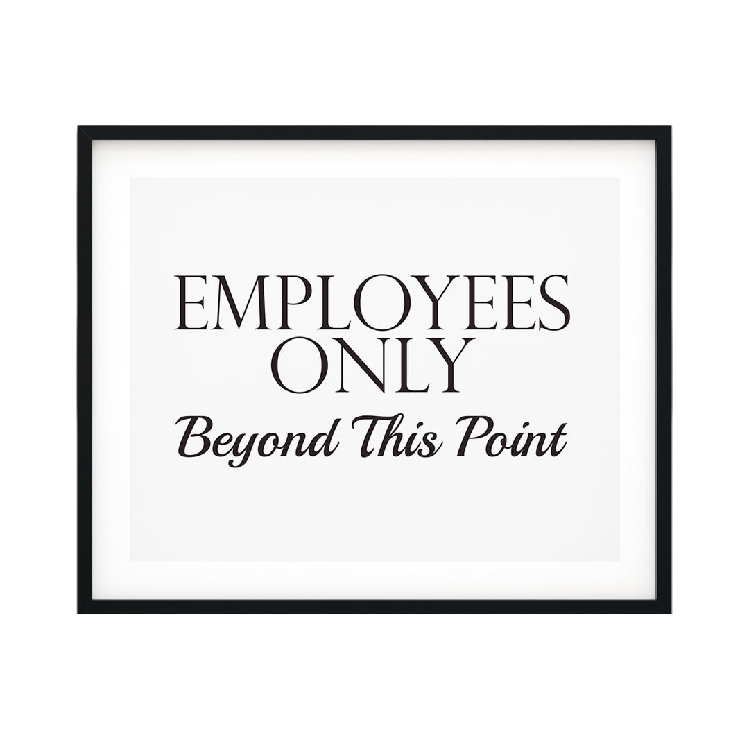 Cartello "Employees Only Beyond This Point" In Alluminio 40 Mil 17,8x25,4 Cm - SmartSign