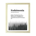 thumbnail image 1 of Designs ByLITA Eudaimonia Dictionary Definition Forest Design, 11 x 14 Wooden Wall Print (Framed) | Inspirational Modern Art Decoration, 1 of 7
