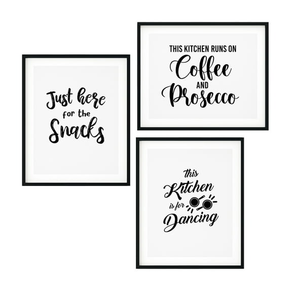 Designs ByLITA Fun Kitchen Decor 11 x 14" Wall Art UNFRAMED Print (3 Pack)