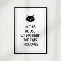 Designs ByLITA In This House We Narrate The Dogs Thoughts 11" x 14" UNFRAMED Print Home Décor, Pet Wall Art