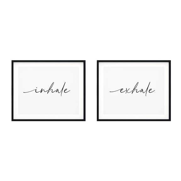 Designs ByLITA Inhale Exhale 8 x 10" Wall Art UNFRAMED Print (2 Pack)