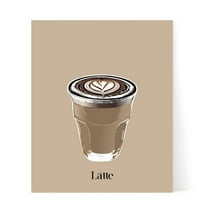 Designs ByLITA Latte, 5 x 7 Wall Print (Unframed) | Coffee Decor